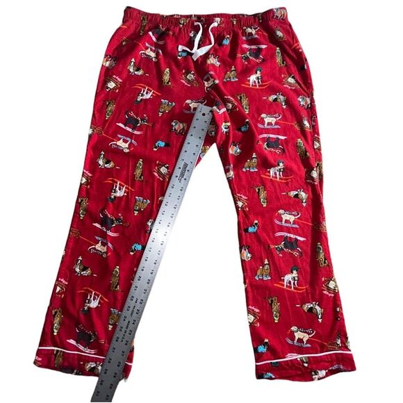 Old Navy Flannel Christmas Pet Print PJ Pants Size XL Lounge Cotton Dog Cat Tree - Picture 8 of 16